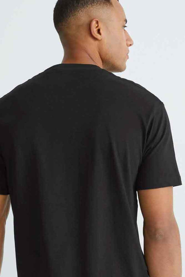 Elo Polo Republica Men's Attention Seeker "Glow In The Dark" Printed Short Sleeve Tee Shirt Black