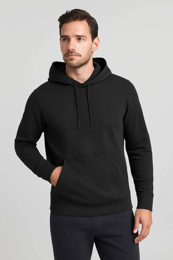 elo Polo Republica Men's Basic Pullover Hoodie Black