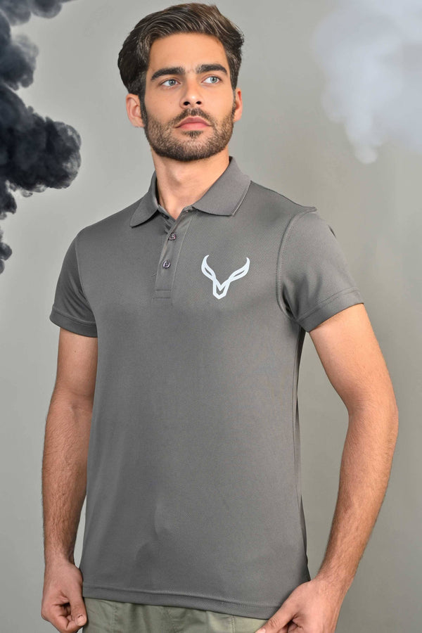 Elo Polo Republica Men's Be Strong Activewear Polo Shirt Graphite