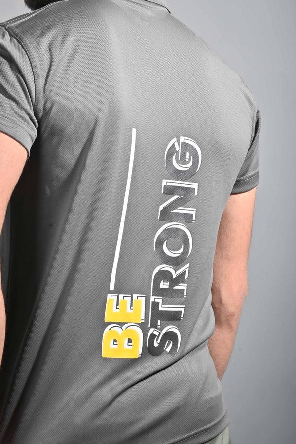 Elo Polo Republica Men's Be Strong Activewear Polo Shirt Graphite