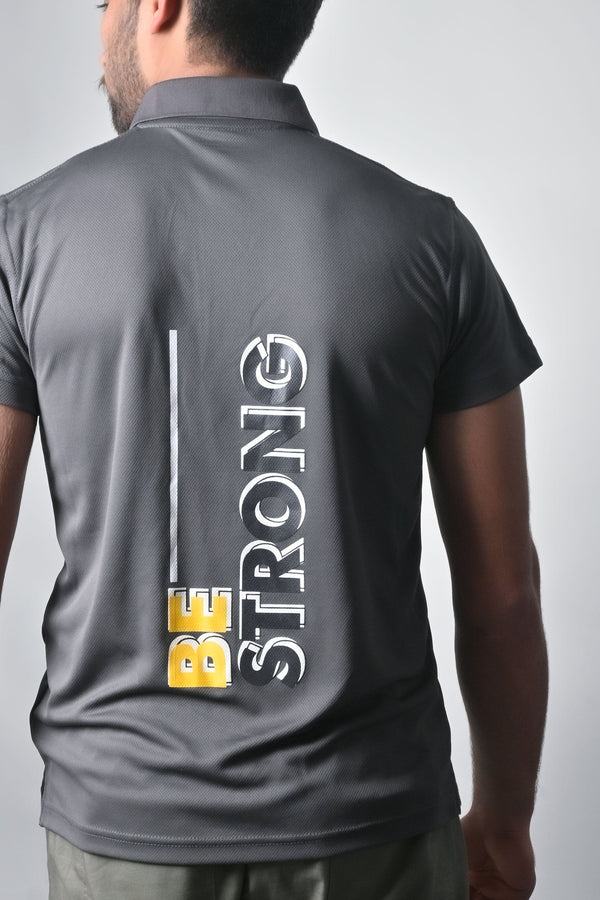 Elo Polo Republica Men's Be Strong Activewear Polo Shirt Graphite