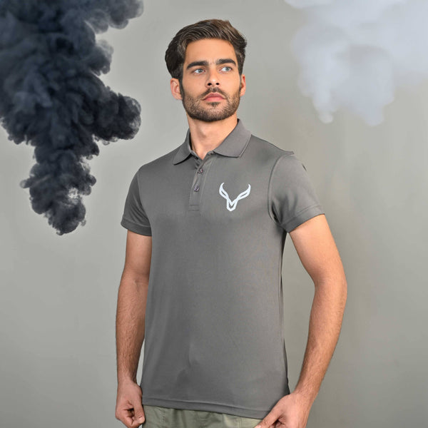 elo Polo Republica Men's Be Strong Activewear Polo Shirt Graphite