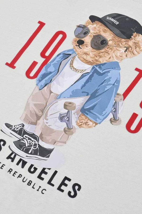 Elo Polo Republica Men's Bear 1979 Tee Shirt Off White