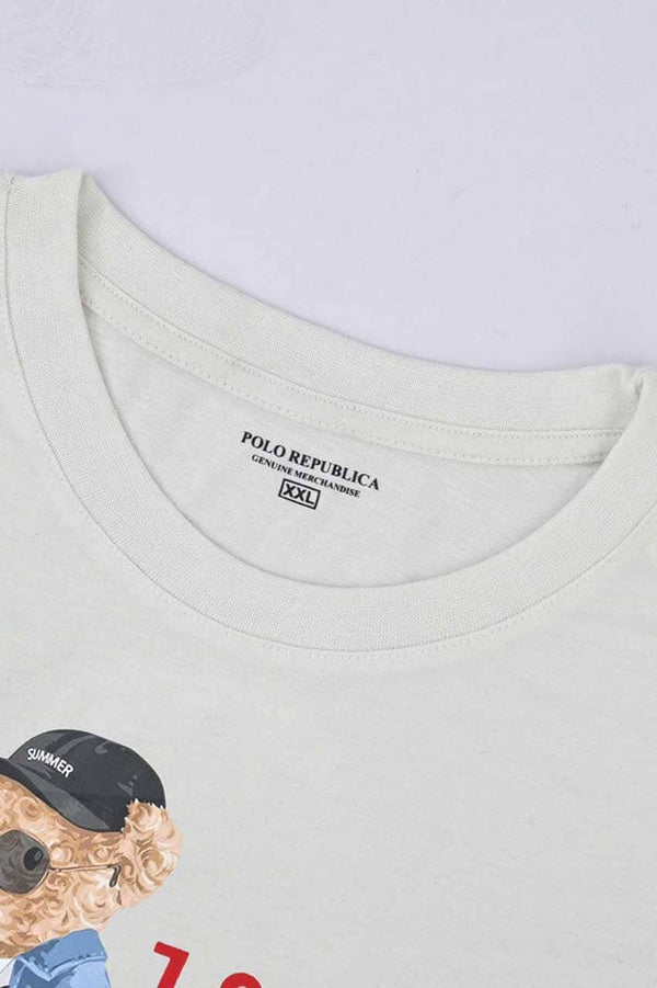 Elo Polo Republica Men's Bear 1979 Tee Shirt Off White