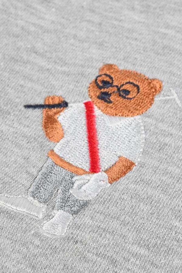 Elo Polo Republica Men's Bear & 3 Mallet Printed Zipper Hoodie Heather Grey