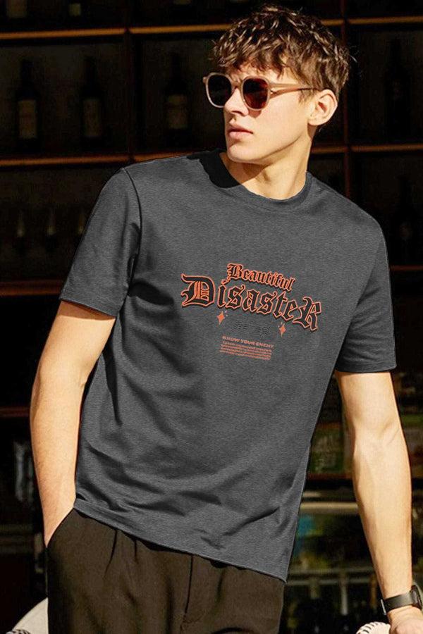 elo Polo Republica Men's Beautiful Disaster Tee Shirt Charcoal