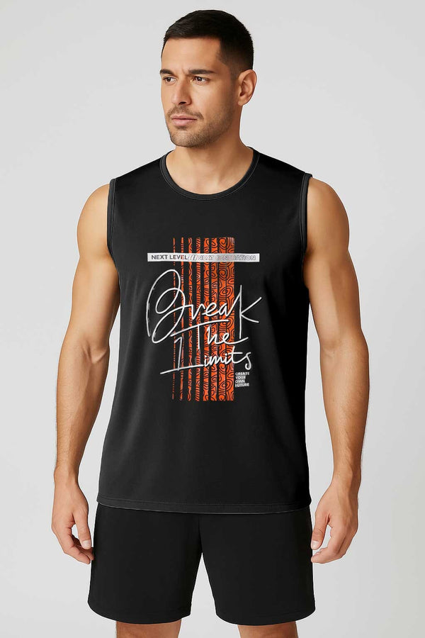elo Polo Republica Men's Break The Limits Activewear Tank Top Black