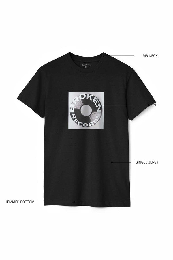 Elo Polo Republica Men's Broken Records Printed Tee Shirt Black