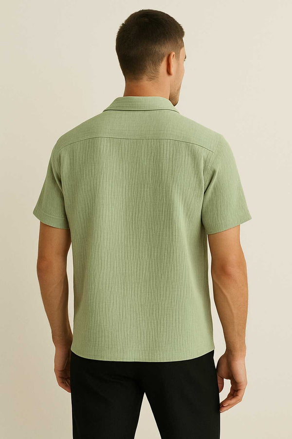 Elo Polo Republica Men's Camp Collar Casual Shirt Mint