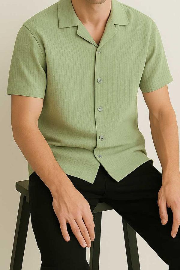 Elo Polo Republica Men's Camp Collar Casual Shirt Mint