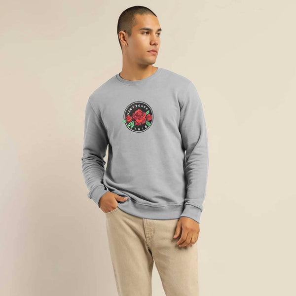 elo Polo Republica Men's Can't Touch Embroidered Fleece Sweat Shirt Stealth Grey