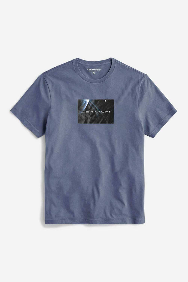 Elo Polo Republica Men's Centauri Printed Tee Shirt Black