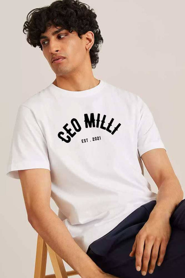 Elo Polo Republica Men's CEO Milli Printed Short Sleeve Tee Shirt Navy