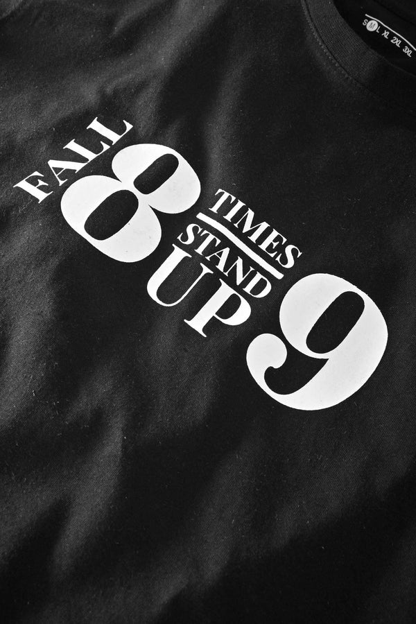 Elo Polo Republica Men's CEO Times Standup Printed Crew Neck Tee Shirt Black