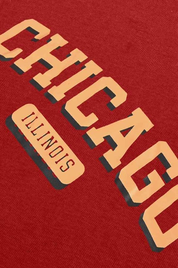 Elo Polo Republica Men's Chicago Printed Crew Neck Tee Shirt Red