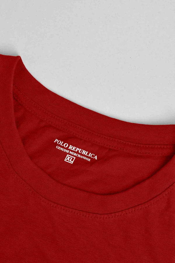 Elo Polo Republica Men's Chicago Printed Crew Neck Tee Shirt Red