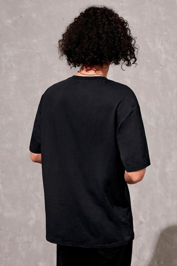Elo Polo Republica Men's Chill Printed Crew Neck Tee Shirt Black