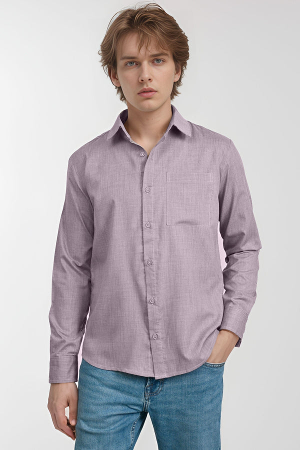 elo Polo Republica Men's Classic Casual Shirt Light Plum