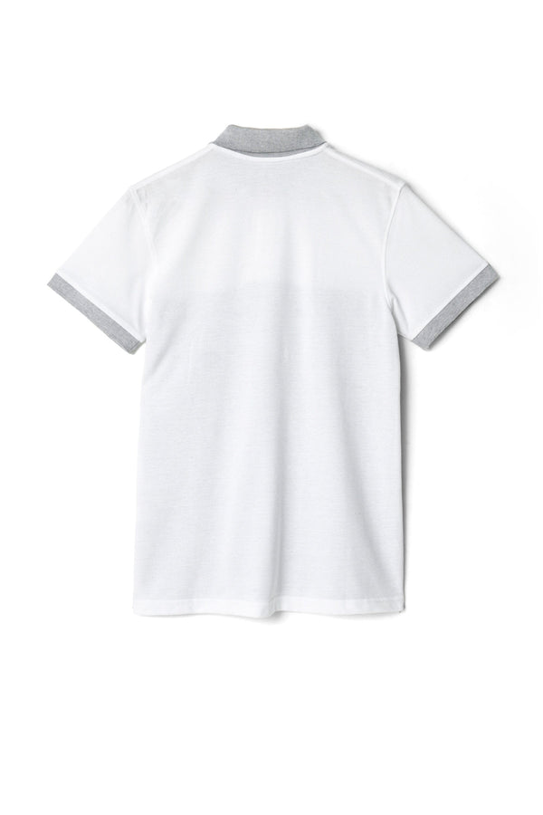 Elo Polo Republica Men's Classic Color-Block Polo Shirt White & Melange Grey