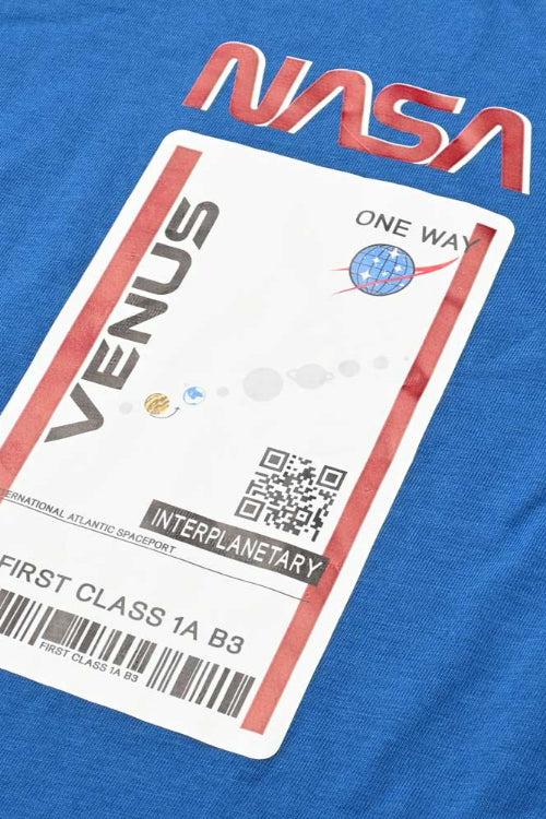 Elo Polo Republica Men's Classic NASA Printed Short Sleeve Tee Shirt Blue