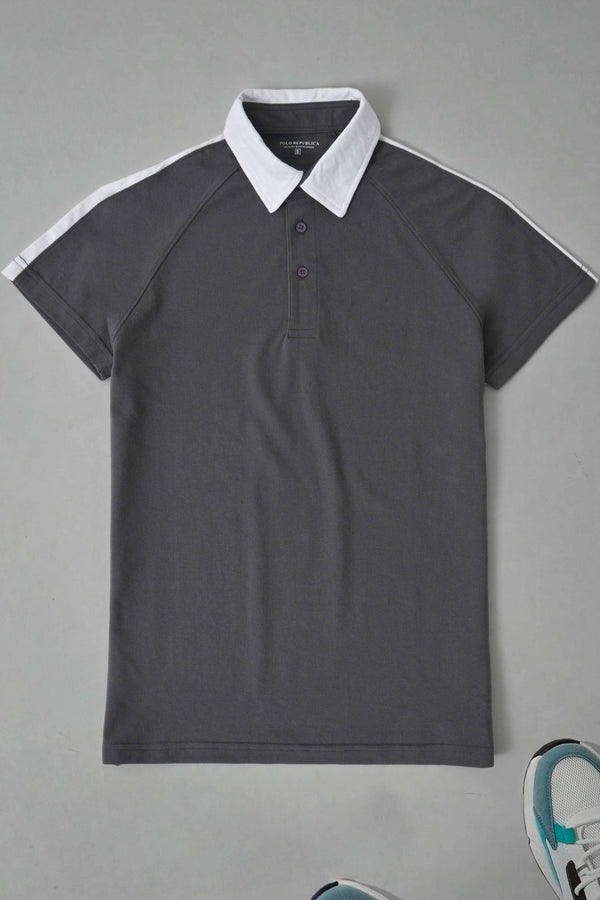 Elo Polo Republica Men's Contrast Collar Polo Shirt Navy