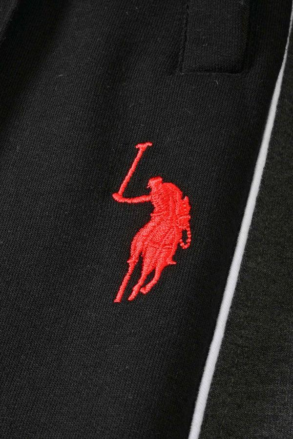 Elo Polo Republica Men's Contrast Panel Pony Embroidered Terry Trousers Skin & Off White