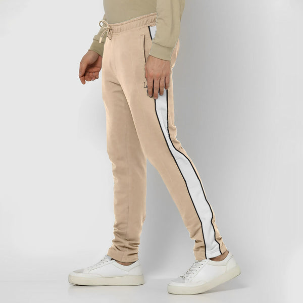 elo Polo Republica Men's Contrast Panel Pony Embroidered Terry Trousers Skin & Off White