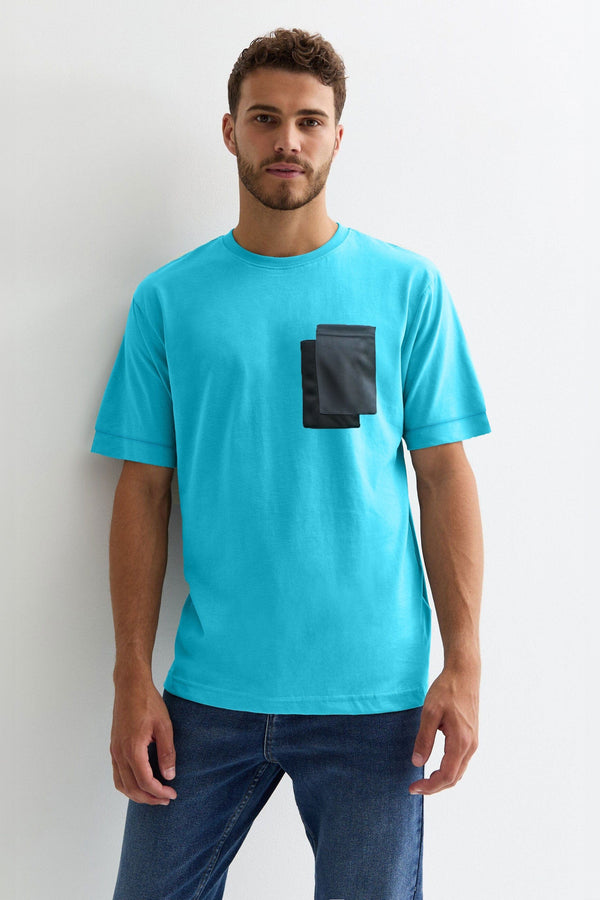Elo Polo Republica Men's Contrast Pocket Crew Neck Tee Shirt Off White