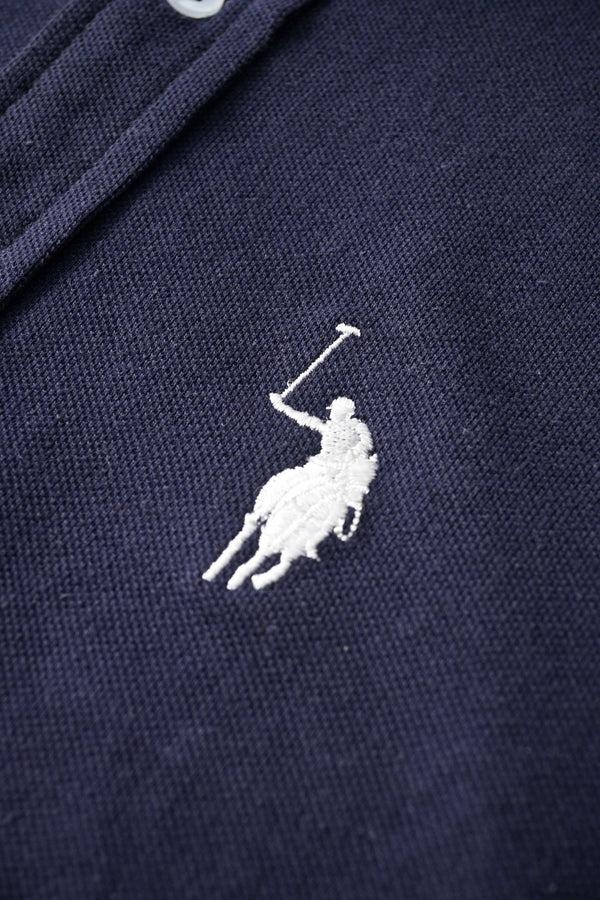 Elo Polo Republica Men's Contrast Pony Embroidered Casual Shirt Navy & Red