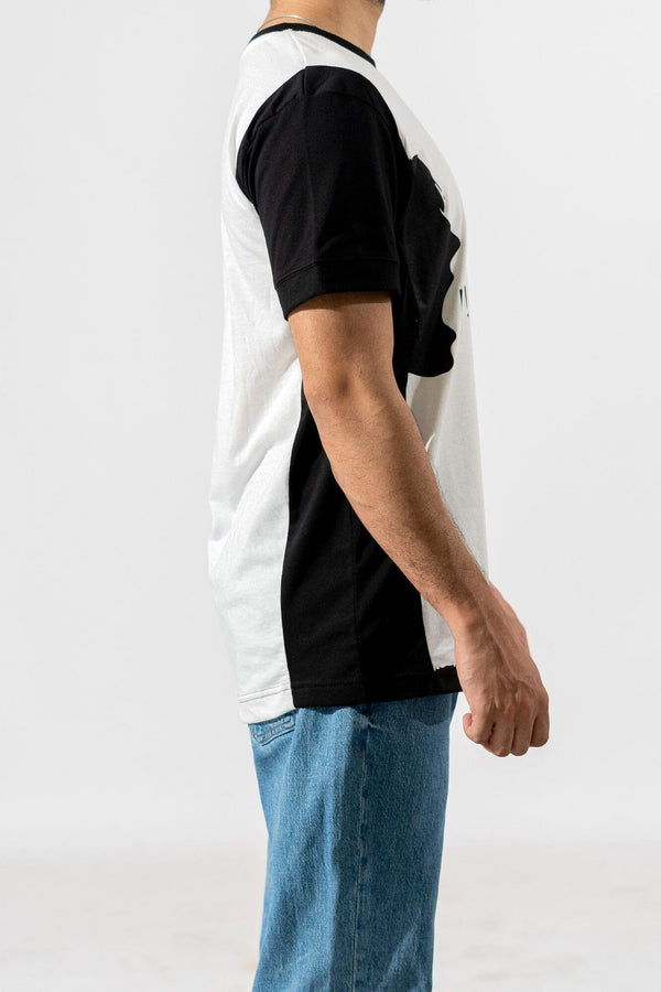 Elo Polo Republica Men's Contrast Side Panel Crew Neck Tee Shirt Sky & Navy