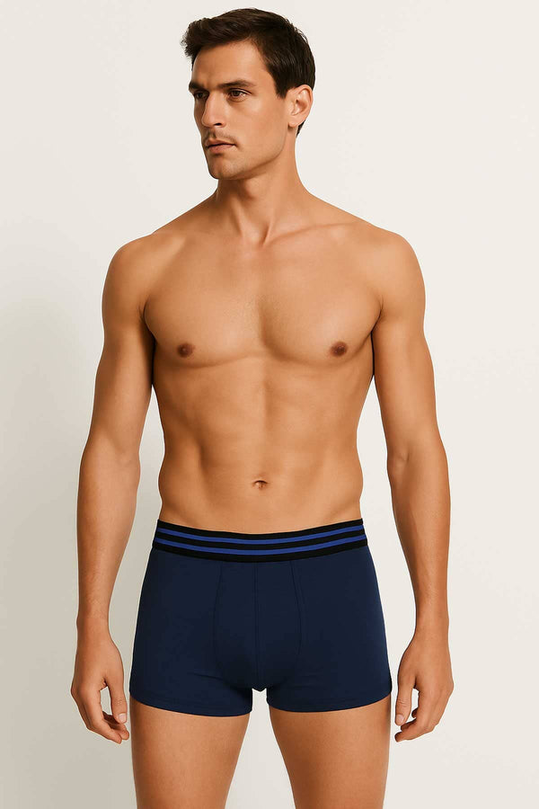 elo Polo Republica Men's Contrast Waistband Boxer Briefs Navy & Royal