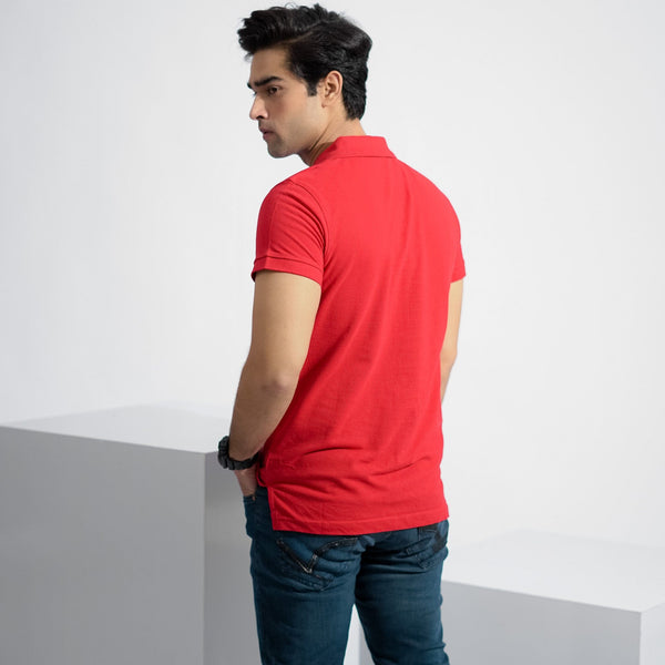 Elo Polo Republica Men's Crest & 3 Polo Embroidered Short Sleeve Polo Shirt Red