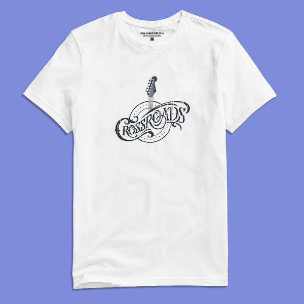 Elo Polo Republica Men's Cross Roads Printed Short Sleeve Tee Shirt White