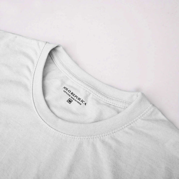 Elo Polo Republica Men's Darkside Printed Crew Neck Tee Shirt Off White