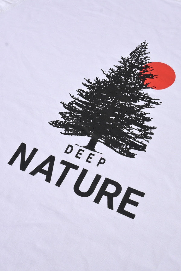 Elo Polo Republica Men's Deep Nature Printed Crew Neck Tee Shirt White