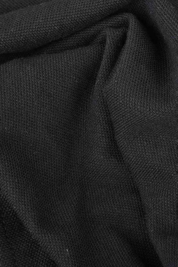 Elo Polo Republica Men's Deer & 5 Embroidered Contrast Panels Polo Shirt Black & Slate Grey