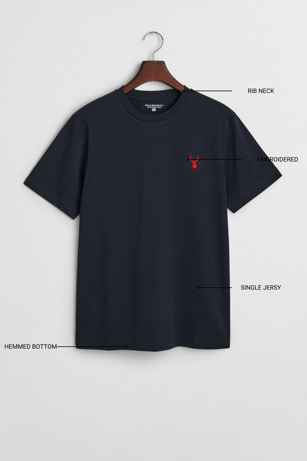 Elo Polo Republica Men's Deer Embroidered Tee Shirt Red