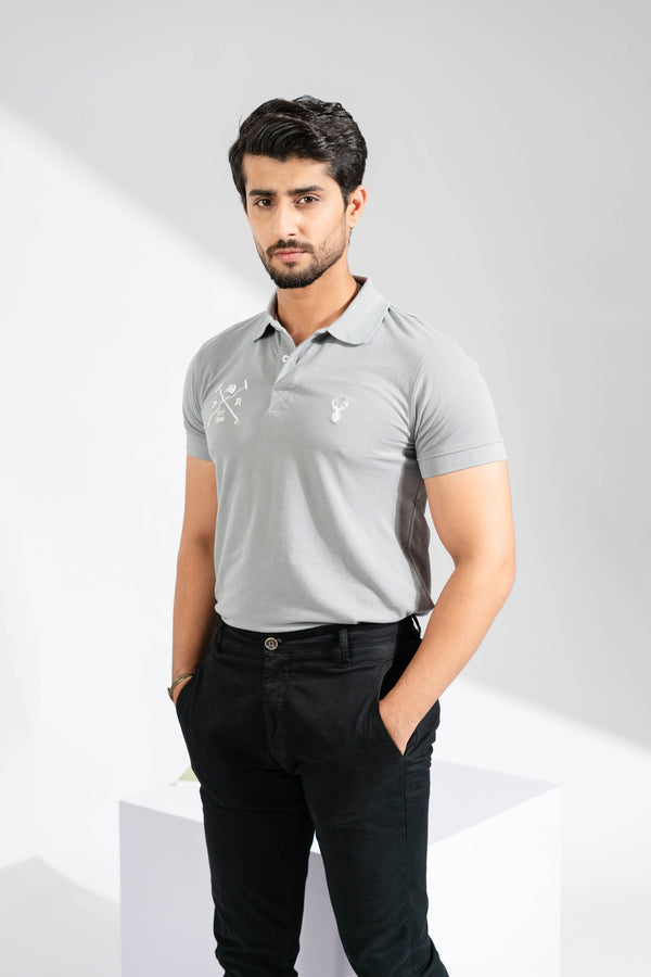 Elo Polo Republica Men's Deer & Mallets Embroidered Short Sleeve Polo Shirt White
