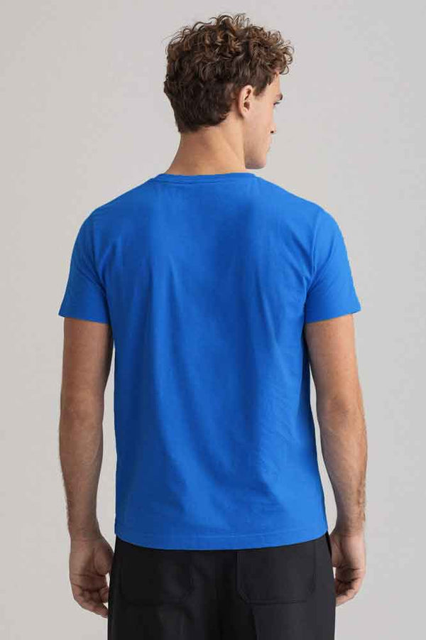 Elo Polo Republica Men's Disorder Printed Crew Neck Tee Shirt Royal Blue