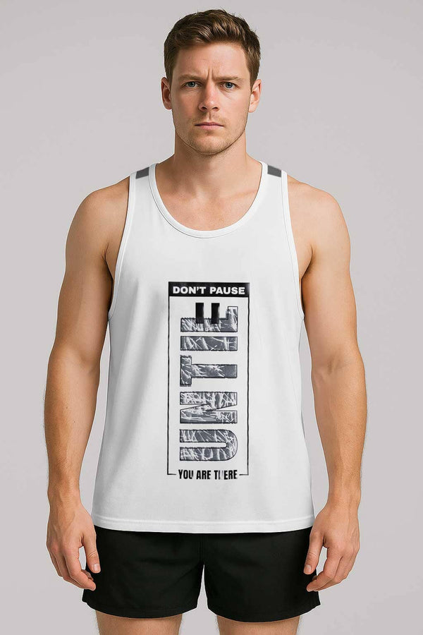 elo Polo Republica Men's Don't Pause Activewear Tank Top White