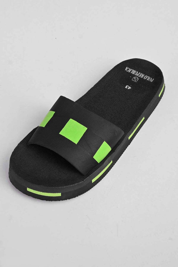 Elo Polo Republica Men's Dots Design Soft Slides Black & Green