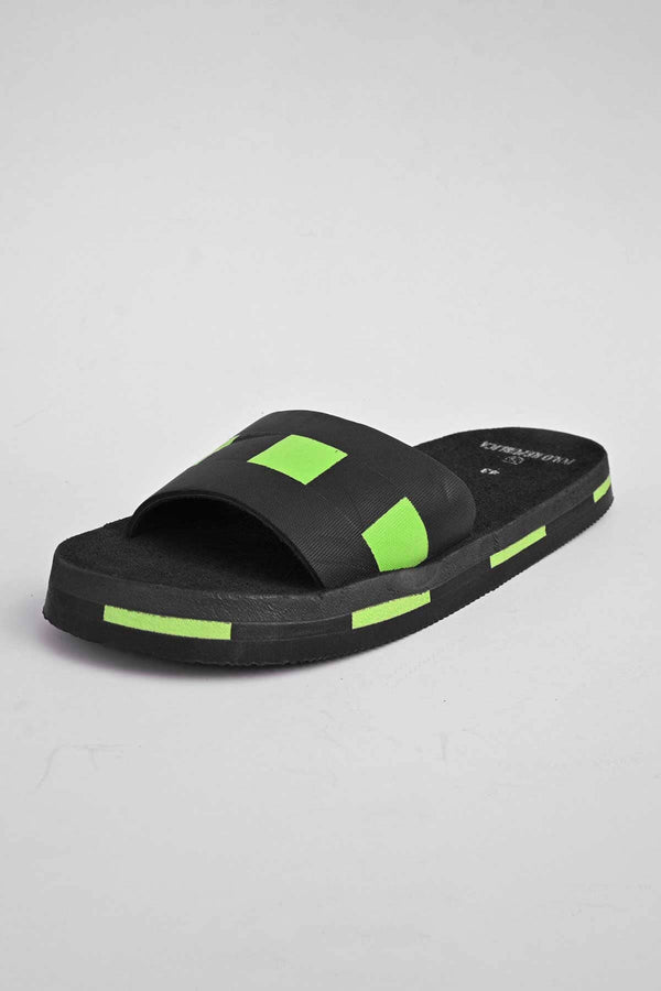 Elo Polo Republica Men's Dots Design Soft Slides Black & Green