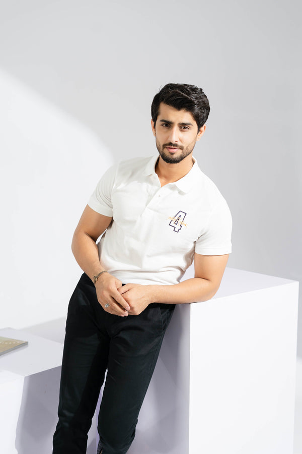 Elo Polo Republica Men's Double Pony & 4 Embroidered Polo Shirt White