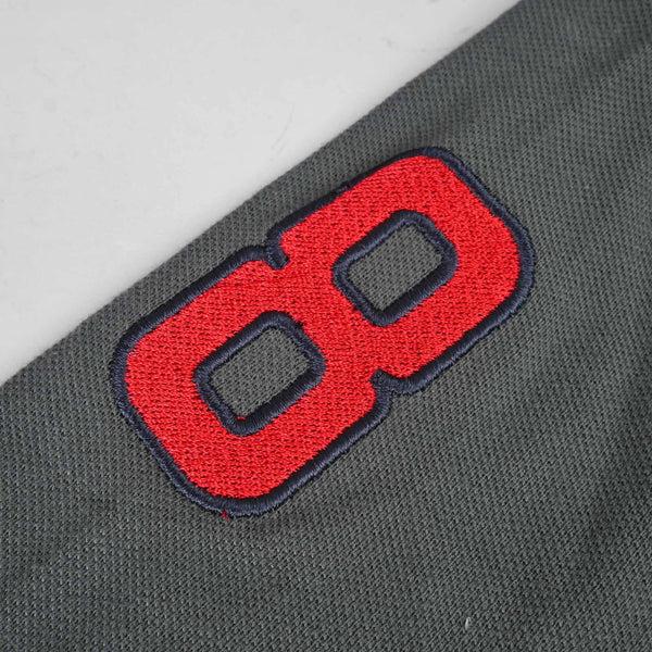 Elo Polo Republica Men's Double Pony & 8 Embroidered Raglan Sleeve Pique Tee Shirt Slate Grey