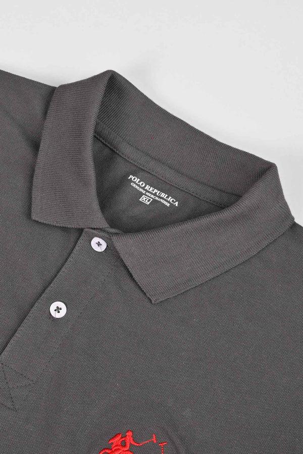 Elo Polo Republica Men's Double Pony & Crest Embroidered Polo Shirt Graphite