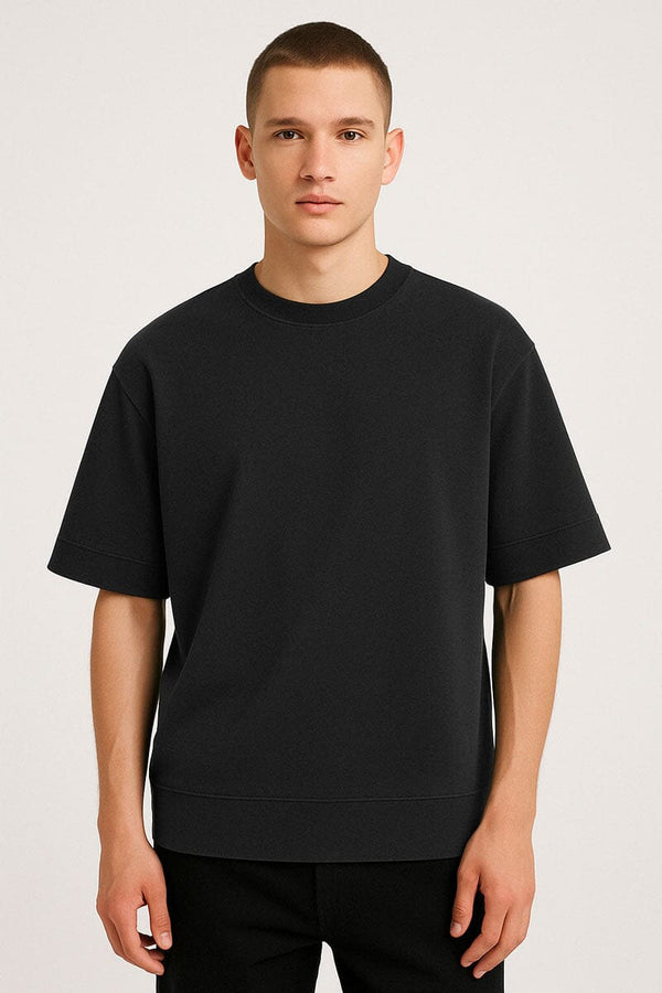 elo Polo Republica Men's Drop Shoulder Oversized Minor Fault Tee Shirt Black