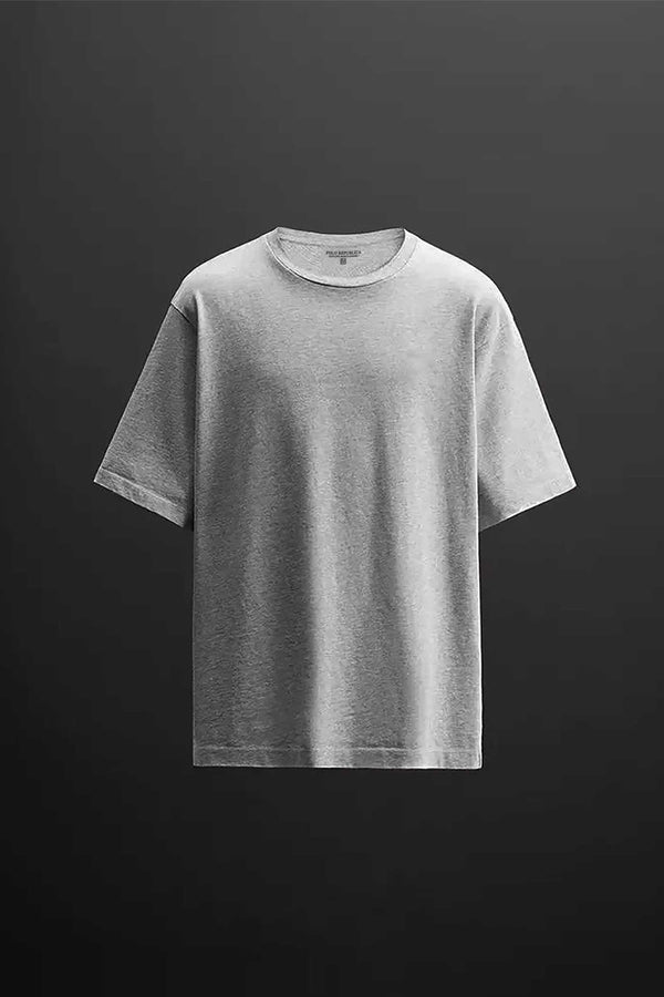 Elo Polo Republica Men's Drop Shoulder Oversized Tee Shirt Heather Grey