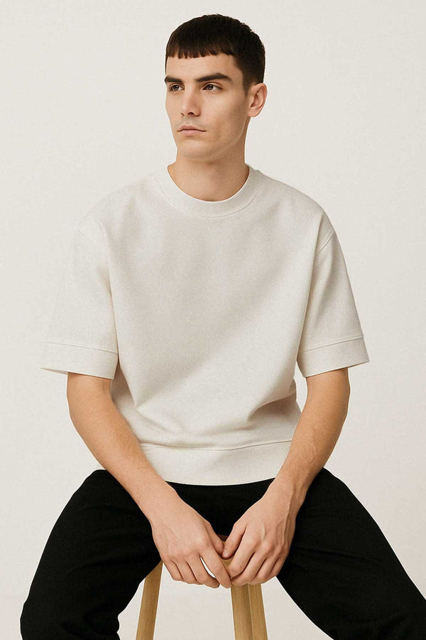 Elo Polo Republica Men's Drop Shoulder Oversized Tee Shirt Heather Grey