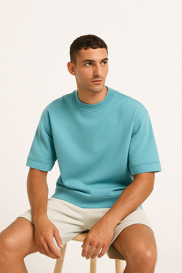 Elo Polo Republica Men's Drop Shoulder Oversized Tee Shirt Heather Grey