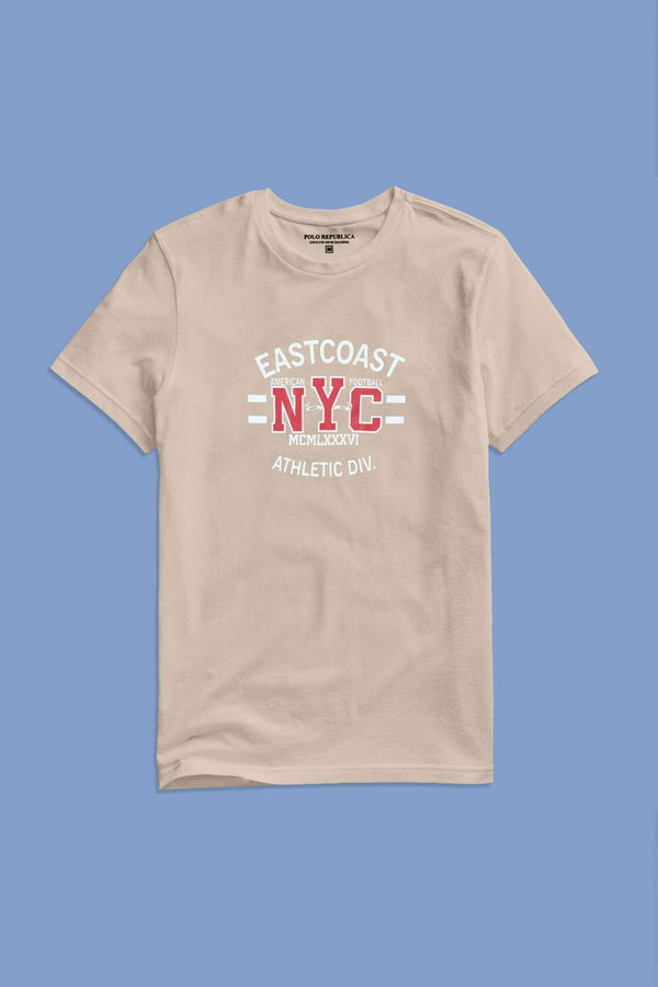 Elo Polo Republica Men's East Coast NYC Printed Crew Neck Tee Shirt Skin